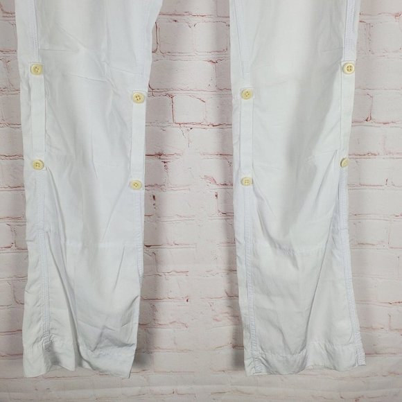 RLX Ralph Lauren Womens Convertible Pants S White Golf Hiking Pockets Drawstring - Picture 5 of 14